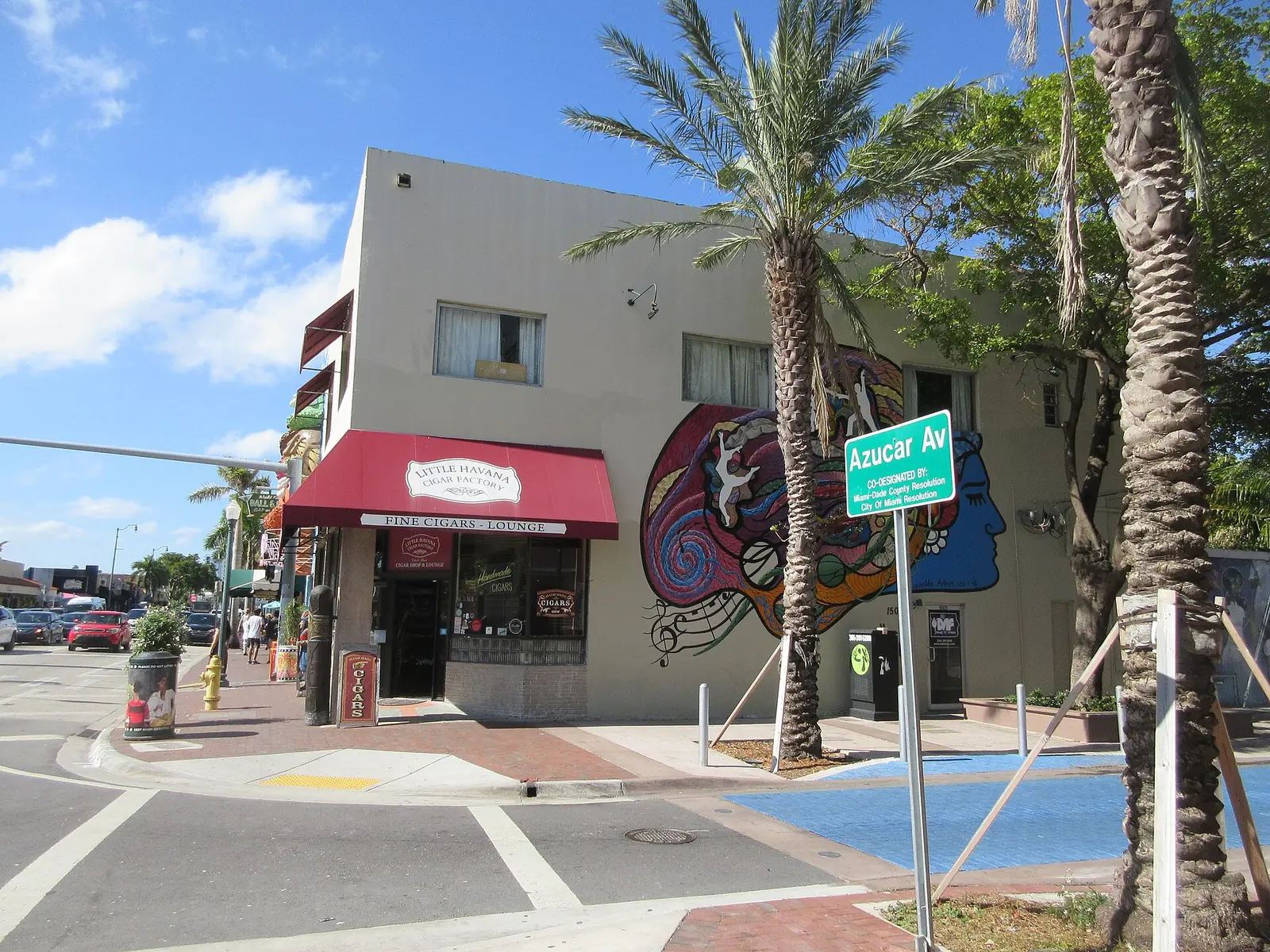 A street corner on Calle Ocho in Little Havana