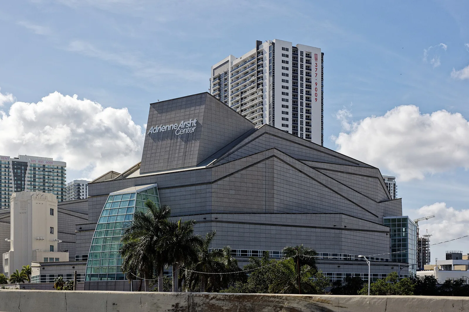 The Adrienne Arsht Center for the Performing Arts on Biscayne Boulevard in downtown Miami.