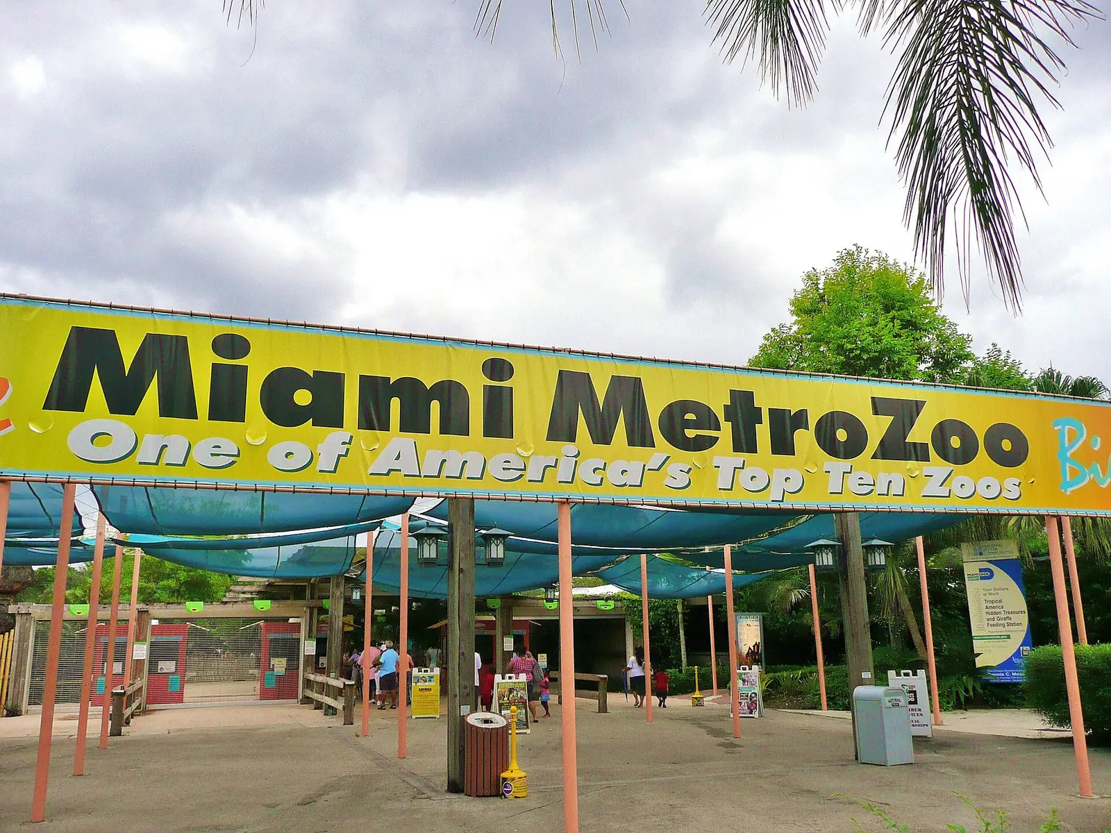 The entrance to Zoo Miami in south Miami-Dade, which opens after dark for Zoo Lights each holiday season.