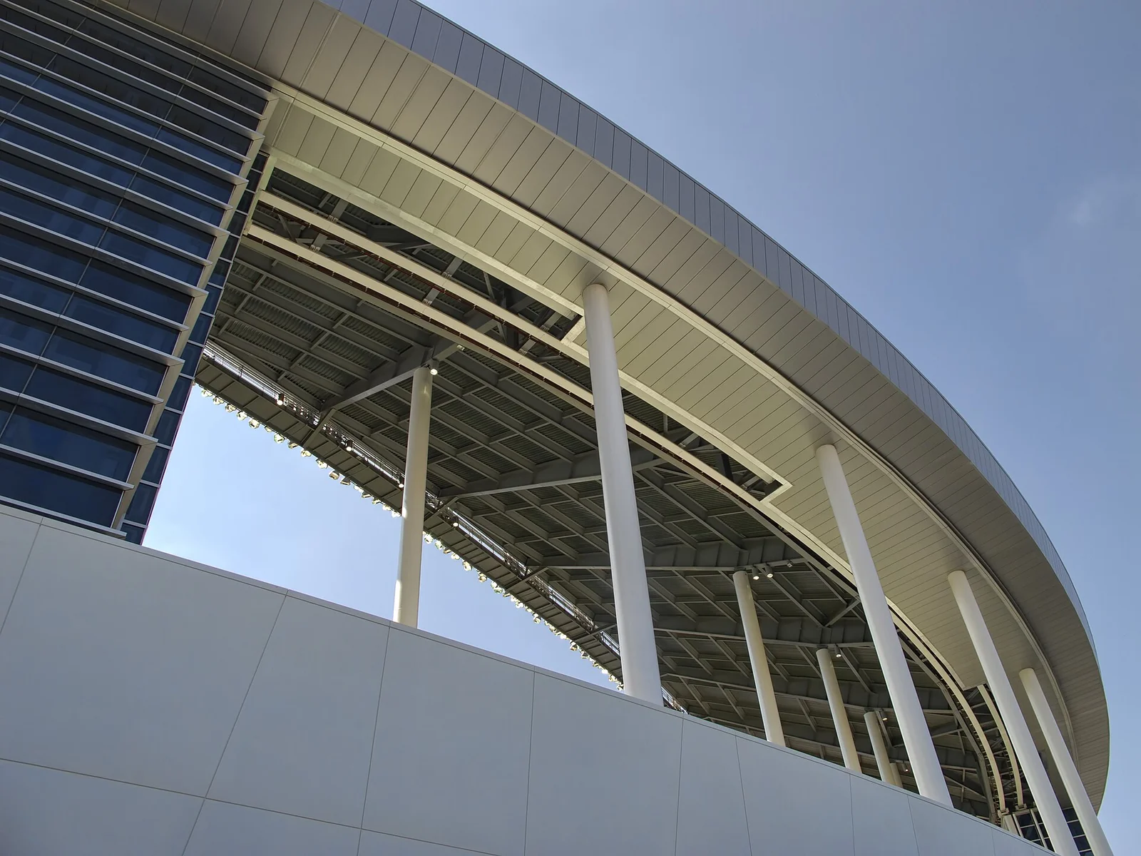The east side of the Marlins' ballpark with its windows open
