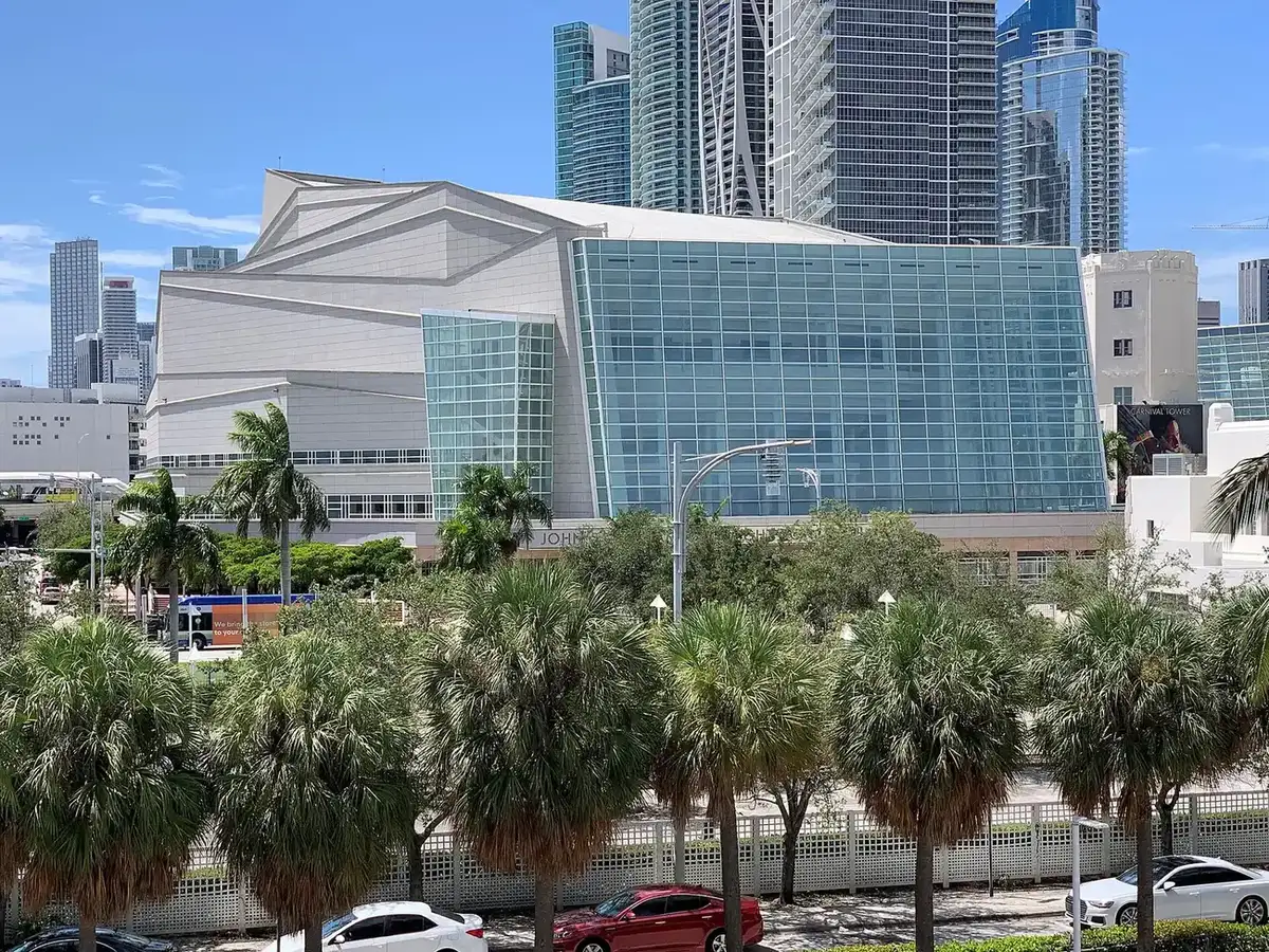 The Adrienne Arsht Center for the Performing Arts on Biscayne Boulevard in downtown Miami.