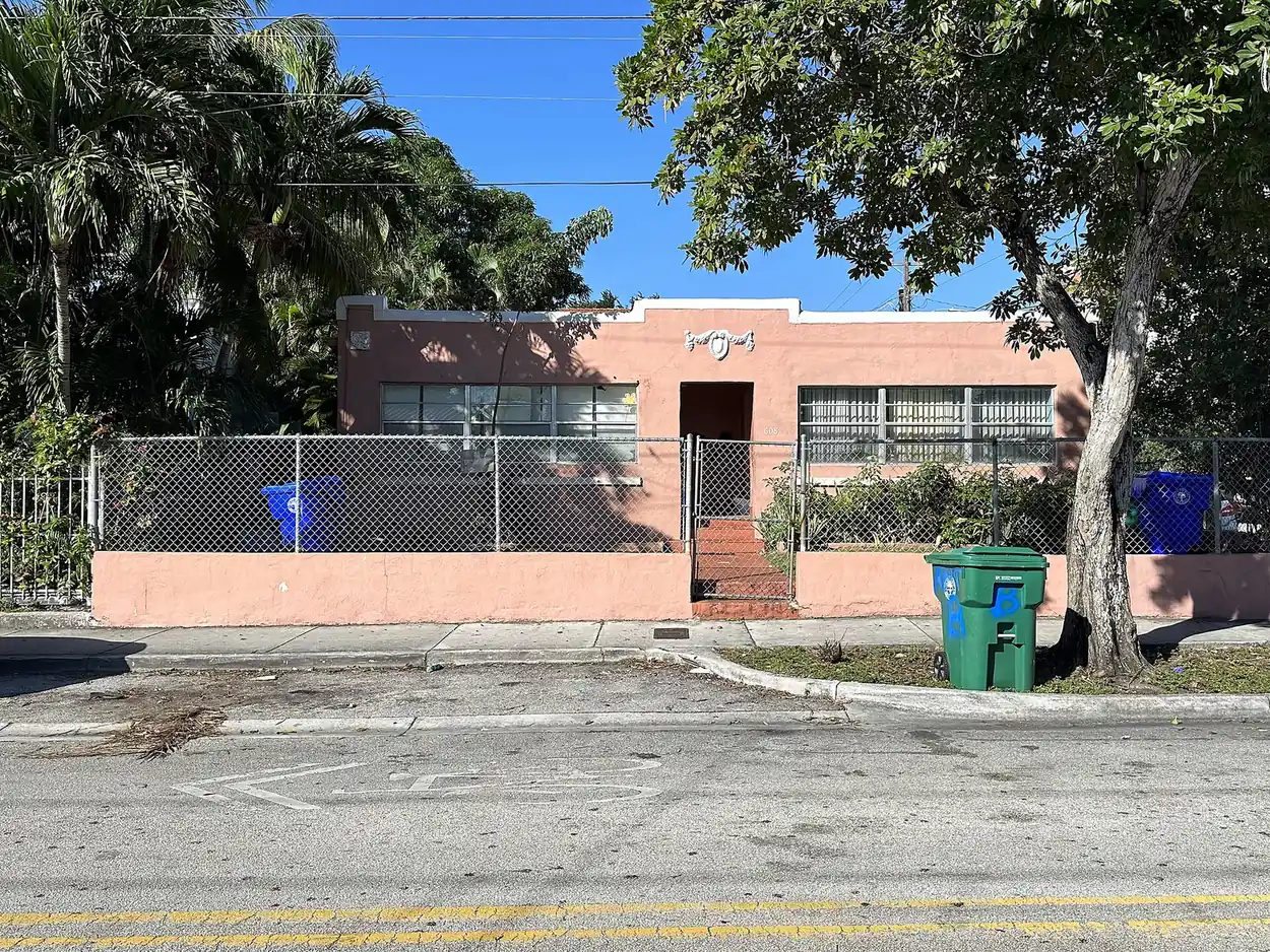 An older home on a residential street in Little Havana