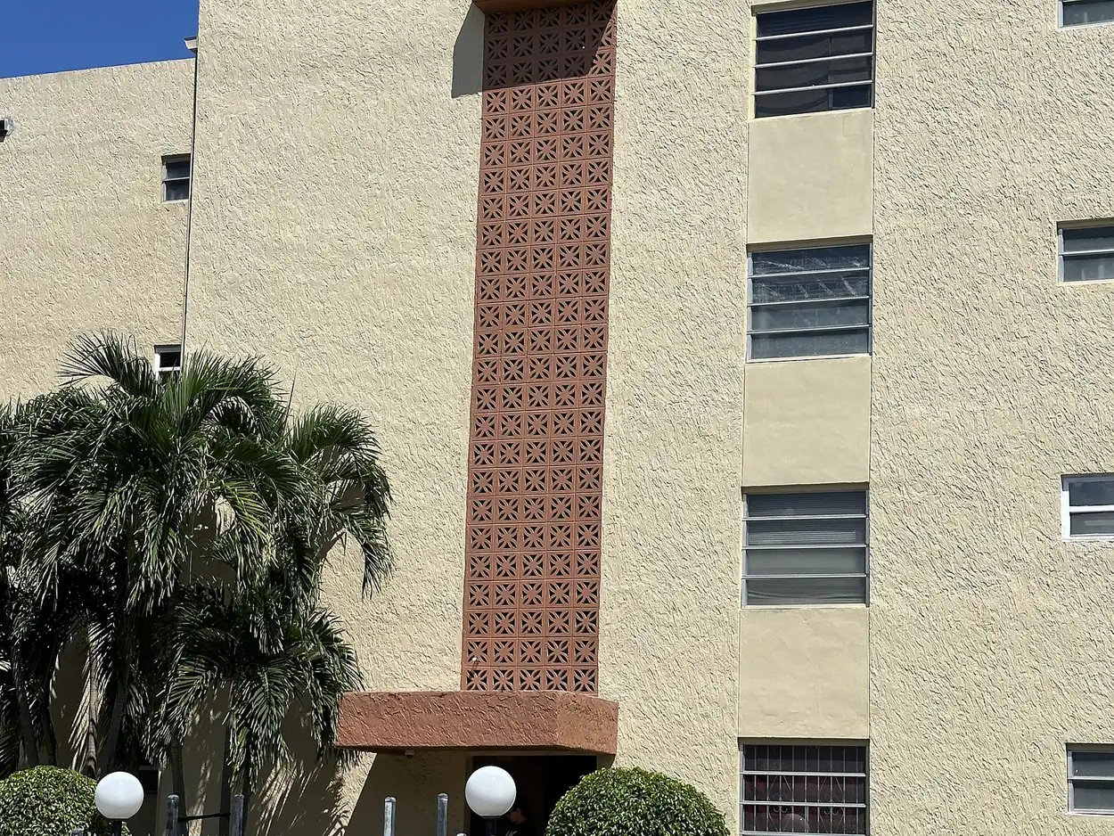 A decorative block wall in Little Havana