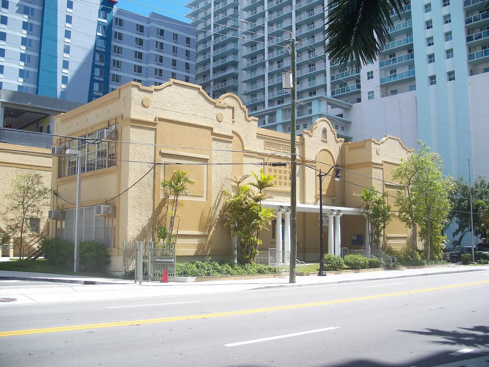 The historic Southside School building on SW 13th Street in Brickell, home of Southside Preparatory Academy.