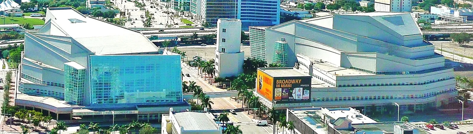 The Adrienne Arsht Center for the Performing Arts on Biscayne Boulevard near Edgewater.