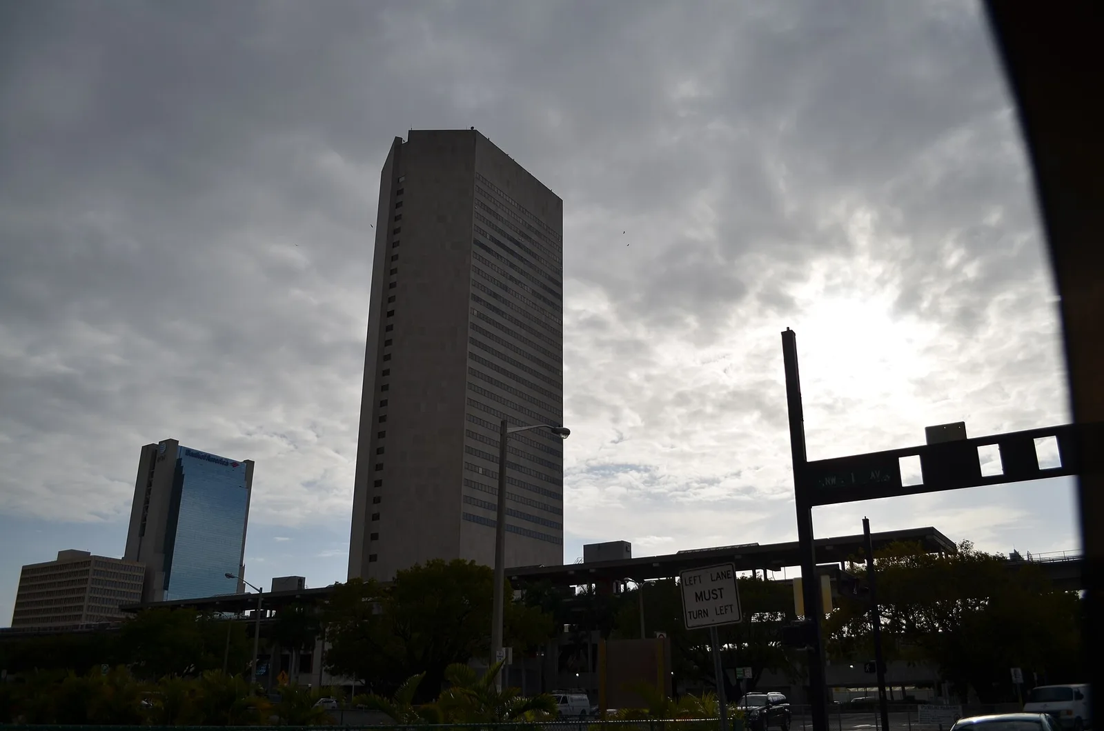 The Stephen P. Clark Government Center and its Metrorail station in downtown Miami.