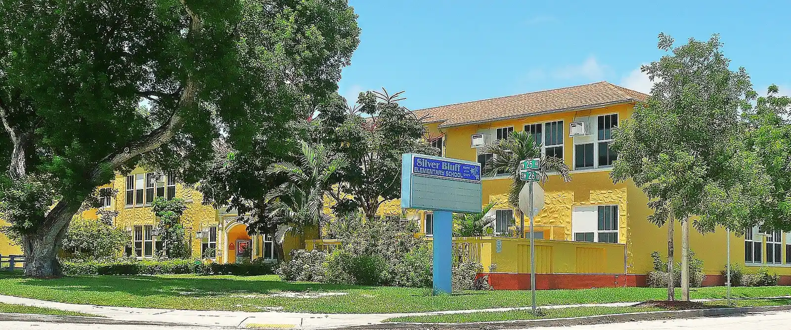 Silver Bluff Elementary School at SW 25th Avenue and SW 26th Street.