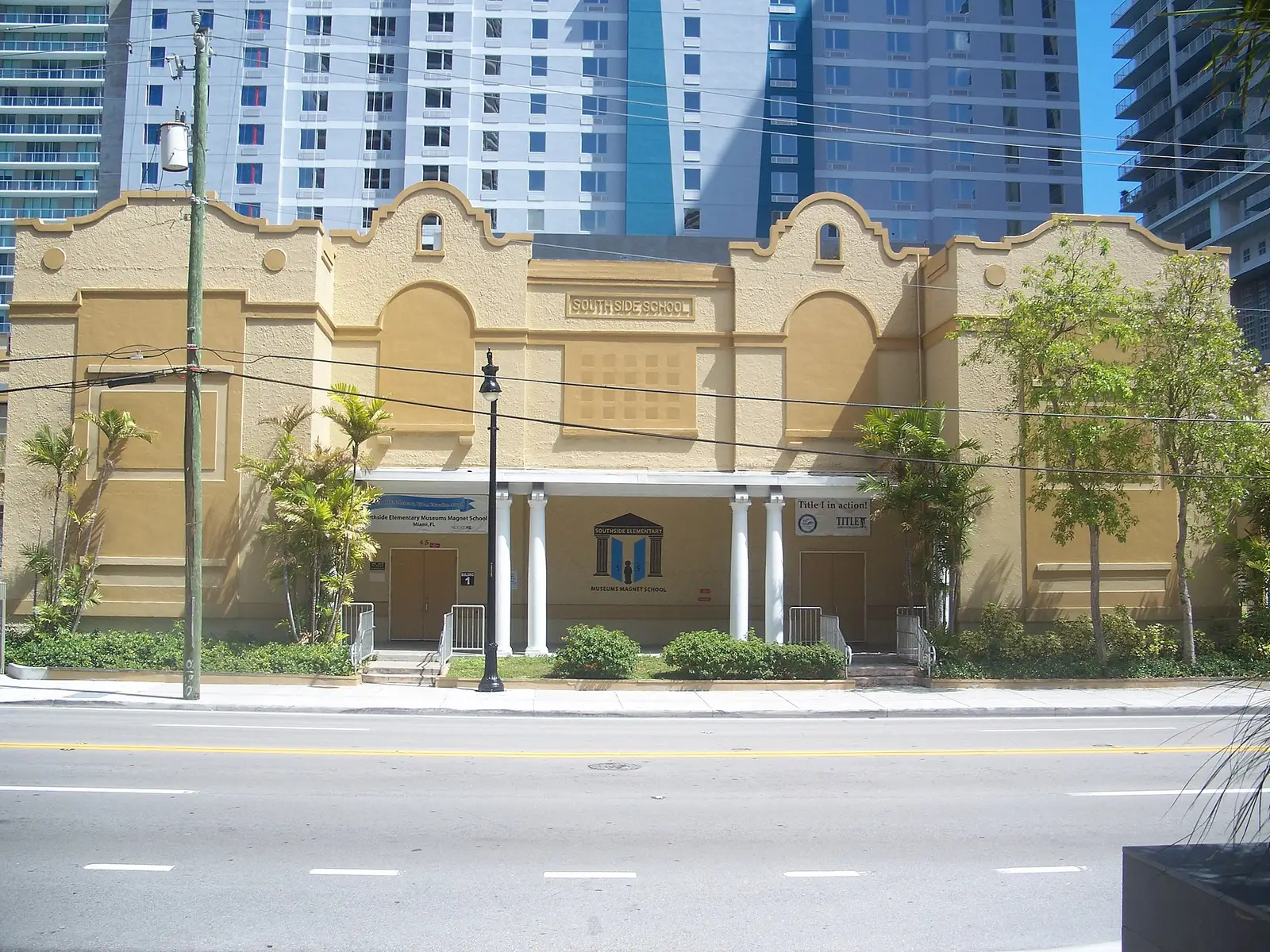 The historic Southside School building on SW 13th Street in Brickell.