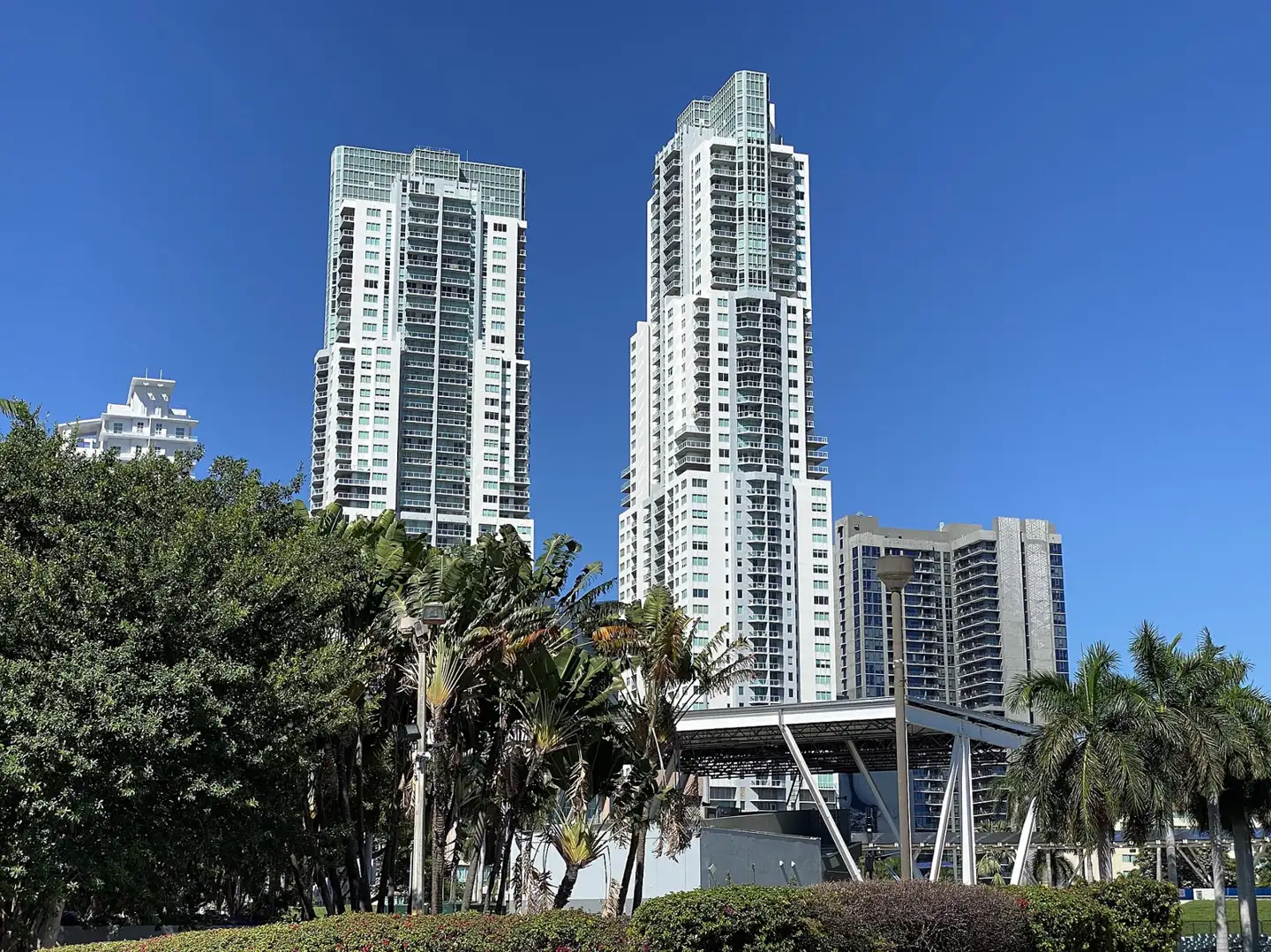 Bayfront Park on Biscayne Bay in downtown Miami, home of the FPL Solar Amphitheater.