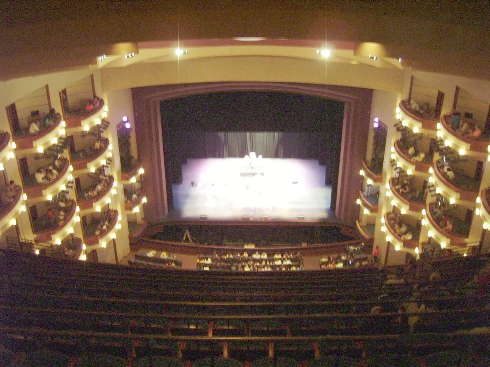 The auditorium of the Ziff Ballet Opera House at the Adrienne Arsht Center in downtown Miami.